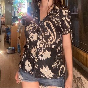 Button up floral blouse